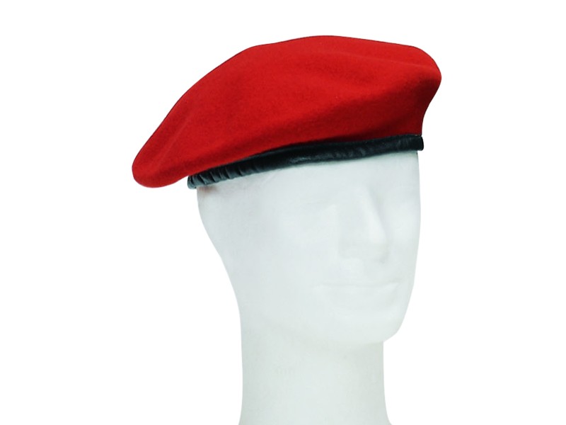 Coral red beret