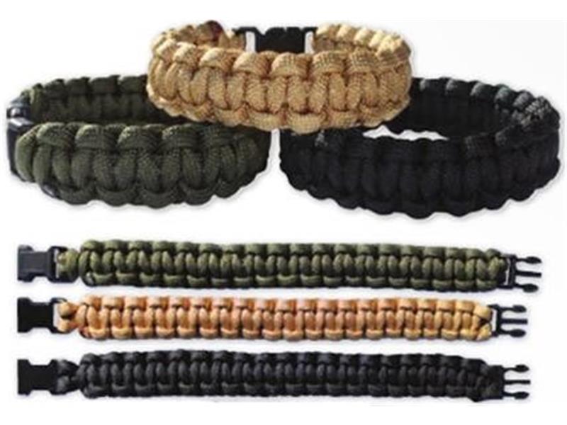 Paracord wristband 22 mm coyote