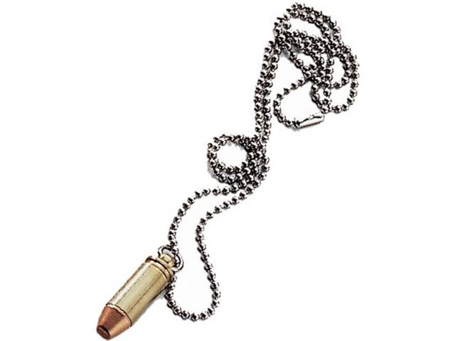 A necklace with a bullet 9mm