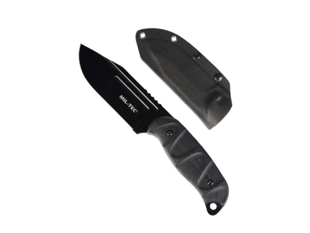 BLACK COMBAT KNIFE G10 W. KYDEX� SCABBARD