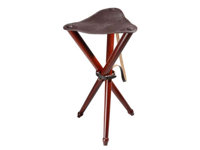 Tripod chair with leather JAGERMAISTER
