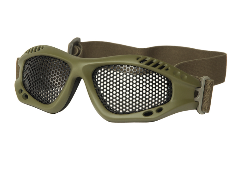 Zaščitno taktična očala s kovinsko mrežico MILTEC zelena