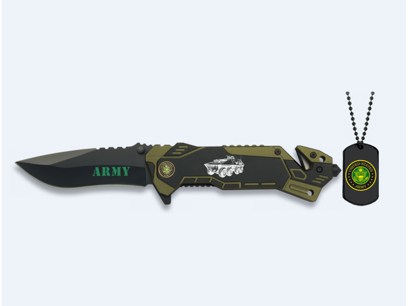 Folding knife Albainox ARMY with identification plate