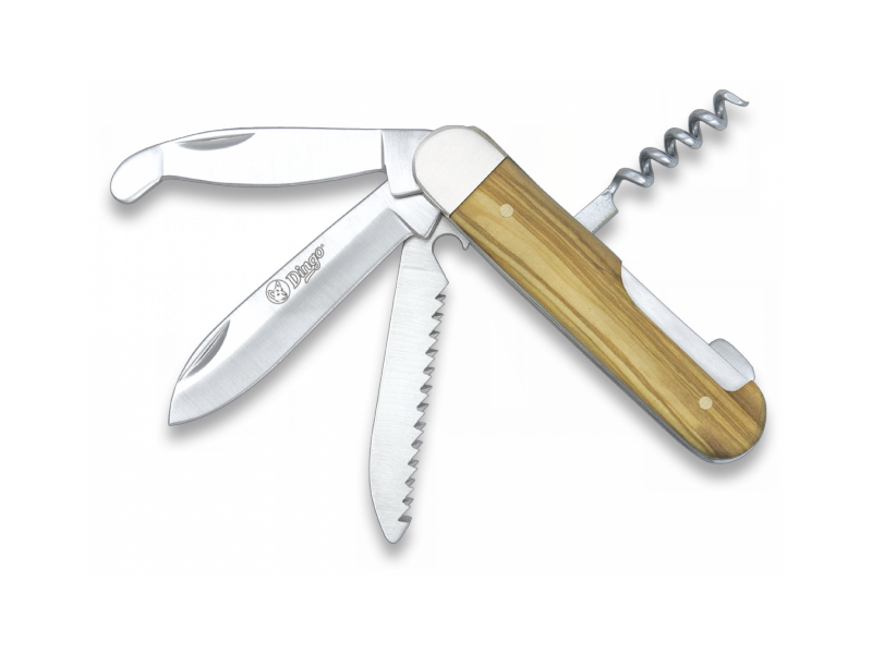 Albainox DINGO MULTITOOL folding knife - wood