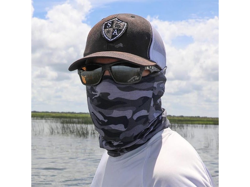 Face scarf GREY MILITARY CAMO