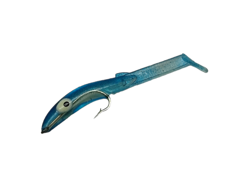 Esche in silicone CARSON EELS HOOK - blu/trasparente