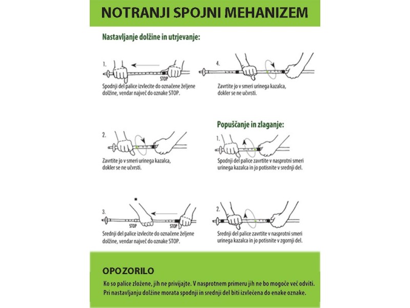 Lovska palica za naslon puške raztegljiva - ročaj pluta