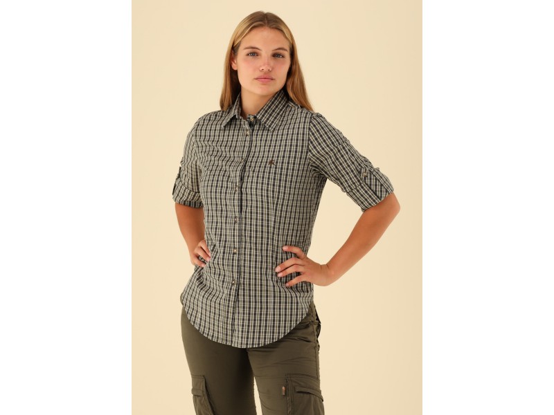 Ženska srajca ORBIS zelena karo Jelen