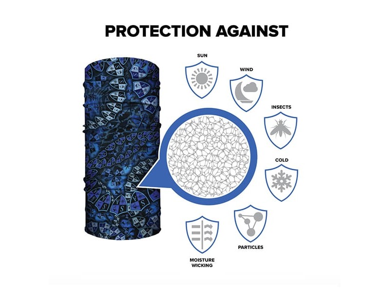 Face scarf GREY MILITARY CAMO