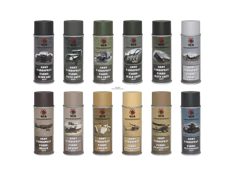 MFH Army Camouflage Spray - various colors