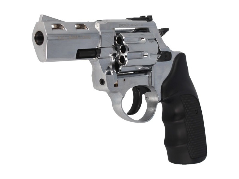 Revolver segnaletico ZORAKI R2 - 3 pollici - 9mmR - 380R - cromo lucido