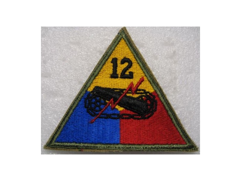 Našitek WW2 - US 12th ARMORED DIVISION (oklepna divizija)