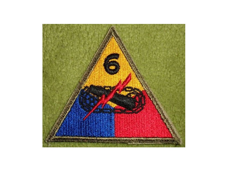 Našitek WW2 - US 6th ARMORED DIVISION (oklepna divizija)