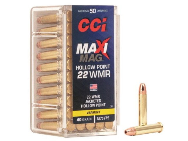 Cartuccia CCI .22 WMR Maxi- mag HP 40 gr.