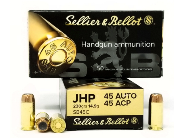 Munizione SELLIER&BELLOT 45 Auto JHP - 14,9g/230gr/50 pz