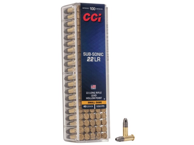 CCI 22LR SUB-SONIC Hollow Point - 2.59/40gr