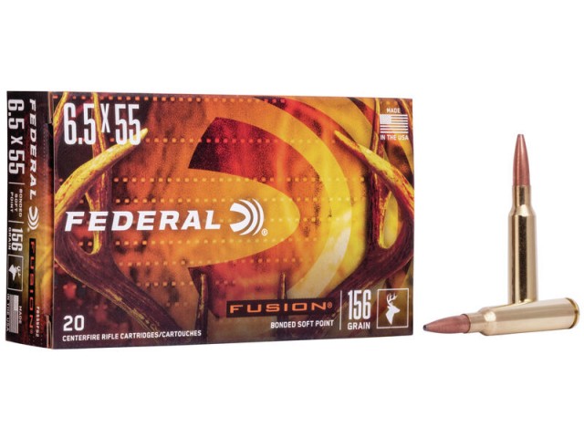 FEDERAL Fusion 6.5x55 SE - 10.1g/156gr cartridge