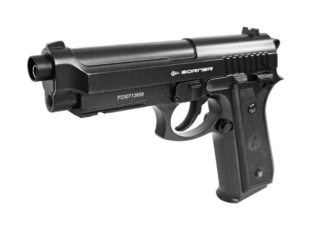 Pistola airsoft BORNER 92M fullmetal - 6 mm CO2