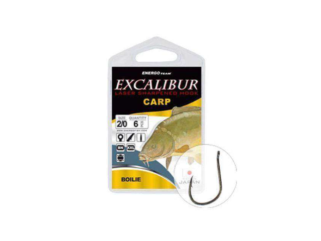 EXCALIBUR Carp Boilie Hooks - 10 pcs