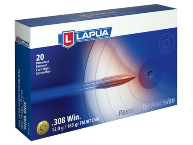 Naboj LAPUA 308 Win FMJBT - 12g/185gr