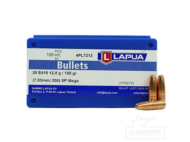 LAPUA SP Mega .308/7.83 mm Bullets - 12.0g/185gr