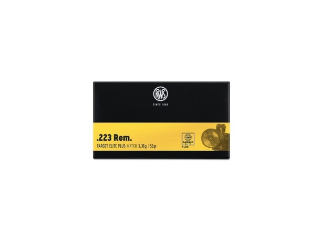 RWS 223 Rem. Target Elite Plus - 3.36g/52gr cartridge