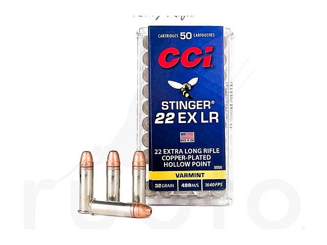 CCI .22 LR Stinger EX (extra long) Ammo