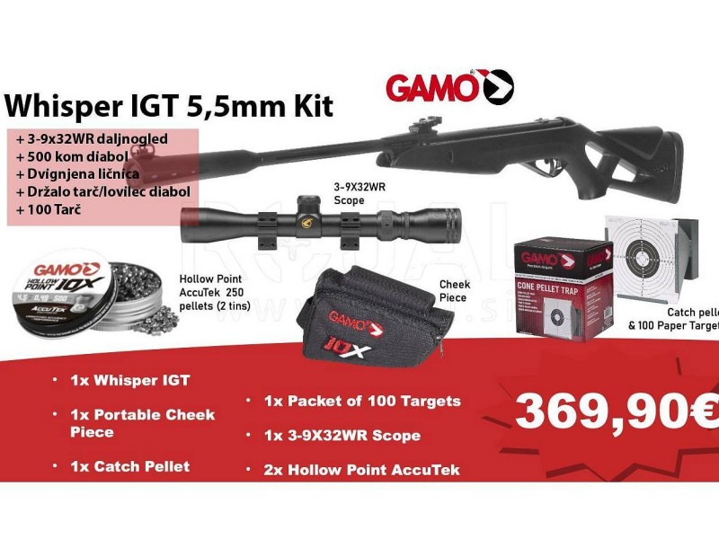 GAMO Whisper IGT 5,5mm COMBO set