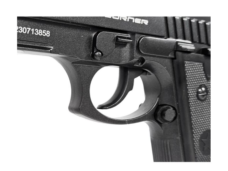 Pistola airsoft BORNER 92M fullmetal - 6 mm CO2