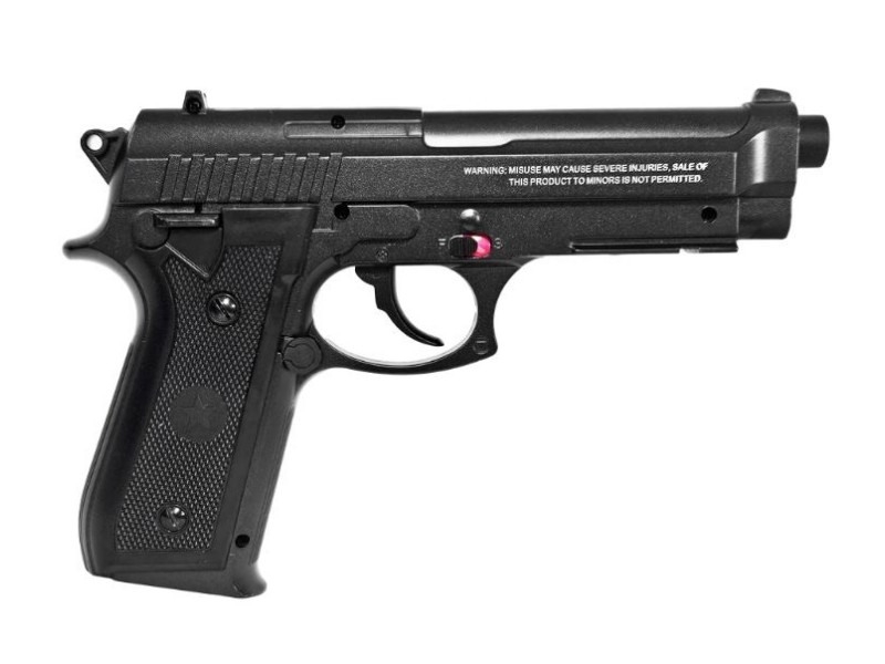 Pistola airsoft BORNER 92M fullmetal - 6 mm CO2