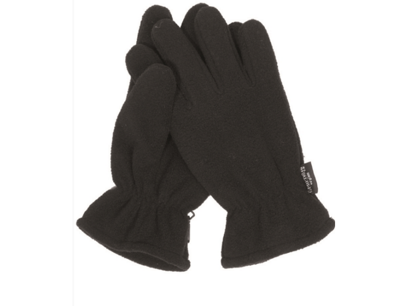 Velor black Thinsulate gloves