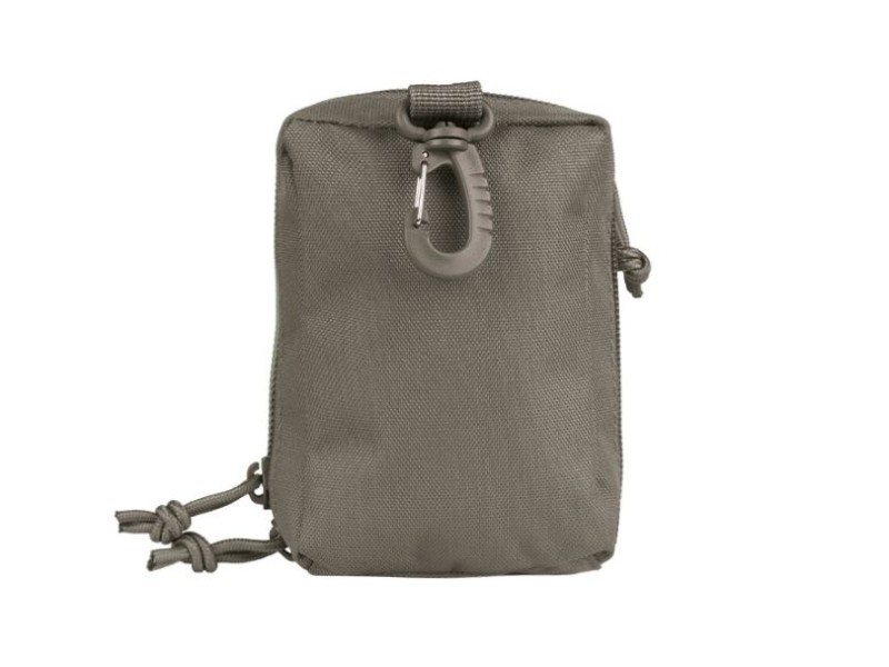 Mini Molle pouch with carabiner green