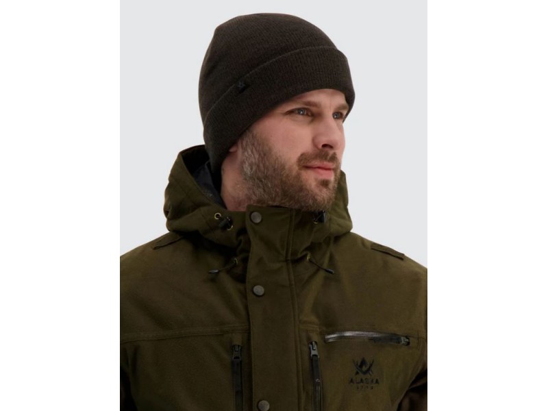 Cap ALASKA 1795 Merino - moss brown